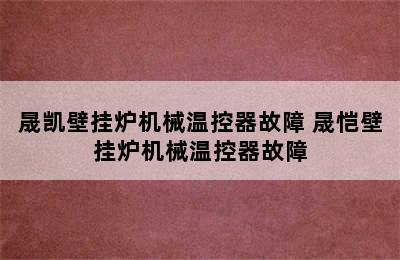 晟凯壁挂炉机械温控器故障 晟恺壁挂炉机械温控器故障